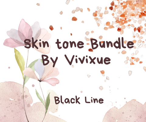 Black Line Skin Tone Bundle by @Vivxue
